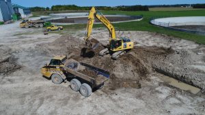 Heavy  equipment working on site